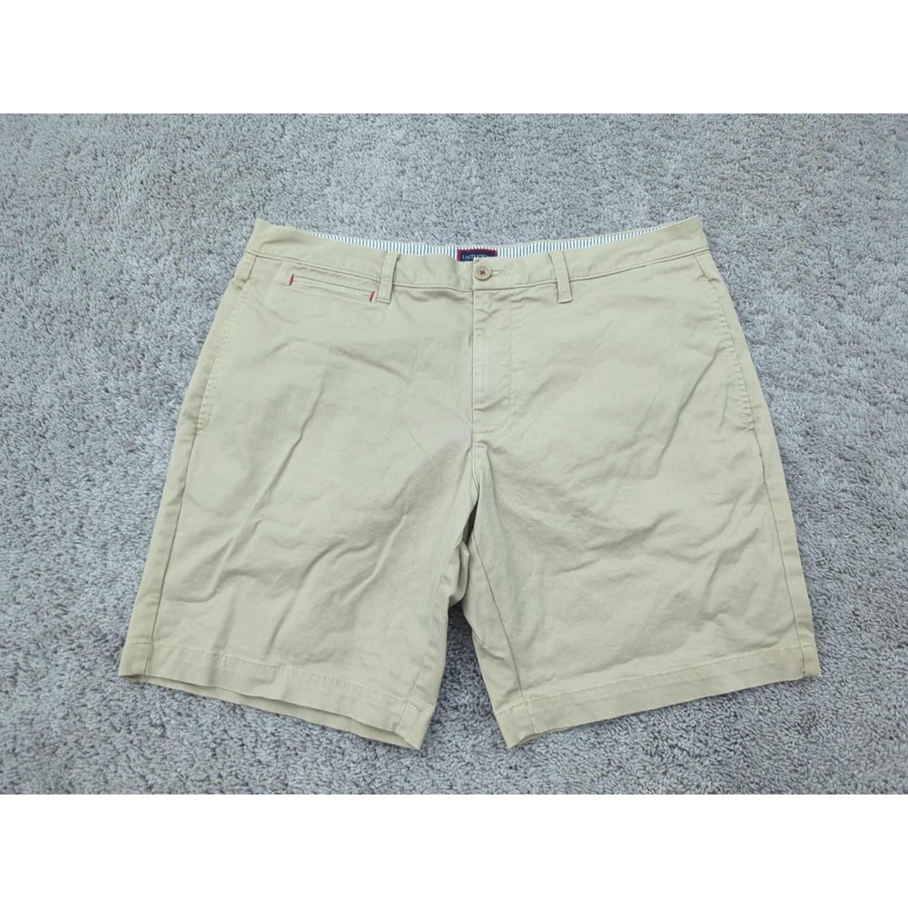 UNTUCKit Chino Shorts‎ Mens 38 Khaki Inseam: 8.5" Cotton Blend Preppy Casual
